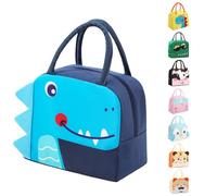 FANGCCC Sac à Lunch pour l'école Pique-Nique Sac Isotherme Repas Enfant Réutilisable Glacière Isothermes Cartoon Repas Portable pour étudiants étanche pour Boîte à Lunch (Crocodile)