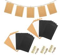 Fangehong 30 Pièces Cadre Photo en Papier avec Clips et Cordes, 4x6in DIY Kraft Cadres Photo en Carton, Suspendus Cadres Photo pour Bureau Domicile Dortoir Chambre Murale Décorations (3 Couleurs)