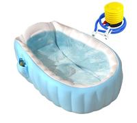 Fangfhai Baignoire gonflable portable pour avec pompe à pied - Bassin de douche pliable indispensable pour maison, hôtel, voyage, salle de bain, vacances
