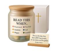 Fangfhai Bocal de Prières - Pot De Cartes Inspirantes - Panier De Prières Pour Marraine Baptême Pâques Maison Église Chevet Chrétiens