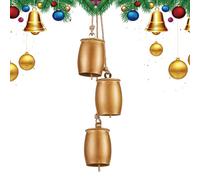 Fangfhai Cloches de Noël | Cloches de Noël en métal avec corde | Art mural vintage pour vacances, fête d'anniversaire, cheminée, escalier, porte, fenêtre, salon, chambre à coucher, jardin
