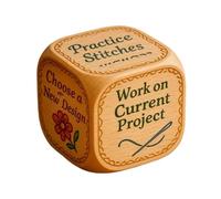 Fangfhai Dés amusants à 6 côtés pour projets de matelassage, fournitures d'artisanat gravées pour artistes débutants, femmes, passionnées, œuvres d'art, tricot, voyage, atelier, cours à domicile