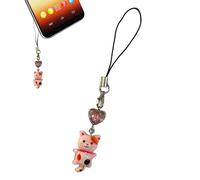 Fangfhai Porte-Clés pour Mobile - Bracelet Porte-Clés,Décorations Pendantes Chat Charme Lanière Anti-Perte pour Sacs Adultes Accessoires