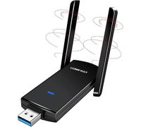 Fanghui Adaptateur USB WiFi 1300 Mbps Double bande USB Adaptateur réseau sans fil 2,4 GHz/5,8 GHz-Avec support USB 3.0 Câble d'extension Antennes à gain élevé