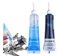 Fanging Grasso Fishing - Tube 15 ml lubrifiant anti-vêtements pour bobines, kit d'entretien 2 pièces huile et graisse universelle | Protection anti-crasse pour les types de moulinets en rotation