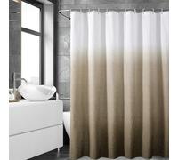 Fangkun Ensemble de rideaux de douche pour salle de bain - Décoration d'intérieur - Design coloré - Rideaux de bain en polyester texturé avec 12 crochets - 183 x 183 cm (marron)