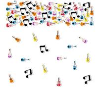 Fangleland Lot de 200 confettis sur le thème de la guitare musicale, rock and roll, pour rock star, karaoké, hippie, anniversaire, douche nuptiale, fête de bachelorette, décoration d'intérieur