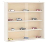 Fangmaliuyun 40 x 8,5 x 37 cm - Étagère murale en contreplaqué avec portes coulissantes en PET - Vitrine étroite de collection pour salon, chambre à coucher et couloir