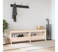 Fangmaliuyun Banc de couloir - 160 x 28 x 45 cm - En pin massif - Avec espace de rangement pour couloir et chambre à coucher - Moderne - Non traité - Pour salon, garde-robe - Jusqu'à 110 kg