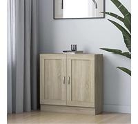 Fangmaliuyun Bibliothèque en chêne Sonoma - 82,5 x 30,5 x 80 cm - Étagère sur pied en bois et MDF - Design moderne - Robuste et durable - Petite bibliothèque pour salon, chambre à coucher, couloir