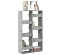 Fangmaliuyun Bibliothèque en matériau dérivé du bois - Gris béton - 100 x 33 x 175 cm - 8 tablettes - Design moderne - Support solide pour salon, bureau, chambre à coucher