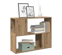 Fangmaliuyun Bibliothèque étroite 80 x 24 x 63 cm - En bois de chêne artisanal - Design moderne comme séparateur de pièce avec beaucoup d'espace de rangement pour salon, bureau, couloir et chambre à