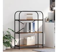 Fangmaliuyun Bibliothèque étroite 80 x 30 x 109 cm en bois recyclé avec pieds en acier Design moderne robuste pour salon, chambre à coucher, maison, bureau, petite étagère sur pied