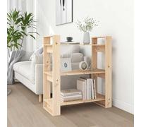 Fangmaliuyun Bibliothèque ouverte en pin massif avec 5 compartiments, séparateur de pièce, sans panneau arrière, design moderne, pour salon, couloir et bureau à domicile 80 x 35 x 91 cm