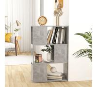 Fangmaliuyun Bibliothèque séparateur de pièce, 60 x 24 x 94 cm, gris béton, matériau en bois, design moderne, robuste, durable, petite étagère étroite pour salon, chambre, cuisine