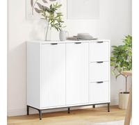 Fangmaliuyun Buffet blanc 89,5 x 33 x 82 cm en bois avec 2 portes et tiroir, moderne, pour salon, cuisine, buffet de rangement, pour salle à manger, couloir, maison, bureau
