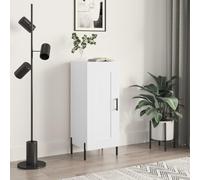 Fangmaliuyun Buffet blanc avec pieds en métal - 34,5 x 34 x 90 cm - Matériau du bois - Armoire de rangement moderne pour cuisine, couloir, salon, salle à manger