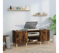 Fangmaliuyun Buffet en chêne fumé 121 x 38 x 48 cm en matériau dérivé du bois avec pieds en eucalyptus - Armoire à panneaux moderne également comme meuble bas, buffet ou armoire de rangement pour