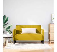 Fangmaliuyun Canapé 2 places en velours jaune 124 x 68 x 74 cm avec noyau à ressorts et structure en contreplaqué - Design moderne pour salon, chambre à coucher, studios et petites pièces