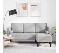 Fangmaliuyun Canapé d'angle modulaire en polyester - Gris nuage - 173 x 131 x 67 cm - Petit canapé-lit pour salon, chambre d'adolescent - Design moderne - Structure robuste pour 3 personnes