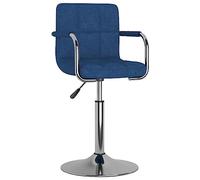 Fangmaliuyun Chaise de salle à manger pivotante - Réglable en hauteur - 48 x 47 x 71-85,5 cm - Housse en tissu 100 % polyester - Structure chromée avec accoudoirs - Pour cuisine, salle à manger