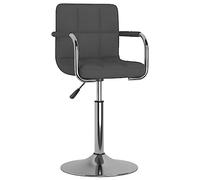 Fangmaliuyun Chaise de salle à manger - Réglable en hauteur - Pivotante - Avec accoudoirs - Structure chromée - Design moderne - 48 x 47 x 71-85,5 cm - Housse en tissu confortable pour cuisine, salle