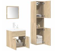 Fangmaliuyun Ensemble de 4 pièces : lavabo 41 × 38,5 × 46 cm, bac en céramique, armoire à pharmacie 130 cm, miroir 40 × 37 cm, montable pour petite salle de bain