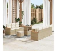 Fangmaliuyun Ensemble de canapés de jardin beige 90 x 55 x 71 cm - En polyrotin - Avec espace de rangement - Résistant aux UV - Design moderne - Pour balcon, terrasse et jardin