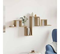 Fangmaliuyun Étagère murale en chêne artisan de 104,5 cm de large, étroite planche en bois de 43 cm de profondeur, montage mural peu encombrant, design moderne pour salon, couloir, chambre à coucher