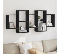 Fangmaliuyun Étagère murale noire 159 x 18 x 65 cm en matériau dérivé du bois - Design flottant moderne - Avec capacité de charge de 30 kg - Peu encombrante - Pour salon, chambre à coucher, couloir