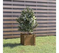 Fangmaliuyun Jardinière surélevée de 31 cm en pin massif marron miel pour balcon, jardin, design moderne, robuste et durable, pour fleurs, légumes, etc.