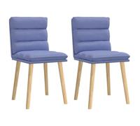 Fangmaliuyun Lot de 2 chaises de salle à manger en bois d'hévéa - Bleu jean - 45 x 54 x 86 cm - Ergonomiques et rembourrées - Moderne