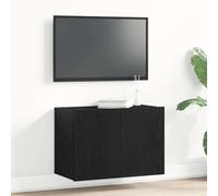Fangmaliuyun Meuble TV bas - Chêne noir - 60 x 30 x 41 cm - En matériau dérivé du bois - Design moderne avec capacité de charge de 60 kg - Buffet peu encombrant pour salon, chambre à coucher, couloir