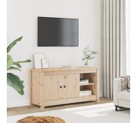 Fangmaliuyun Meuble TV bas en bois massif 103 x 36,5 x 52 cm - Design moderne avec espace de rangement - Aspect rustique - Pour salon, chambre à coucher, bureau