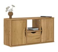 Fangmaliuyun ODDA - Meuble TV bas - 79 x 24 x 40 cm - En pin massif et cire de miel - Avec tiroir - Robuste - Pour salon et chambre à coucher