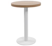 Fangmaliuyun Petite table à manger 60 x 75 cm en MDF et acier - Design moderne - Robuste et durable - Peu encombrante - Pour cuisine, balcon, café