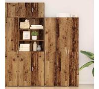 Fangmaliuyun Planche haute en bois recyclé 30 x 42,5 x 185 cm - Buffet de cuisine avec porte - En bois robuste - Design rustique - Rangement peu encombrant pour couloir, salon, salle à manger