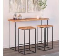 Fangmaliuyun Plateau de table 120 x 40 cm en bois massif d'acacia avec bord naturel, design moderne, robuste et polyvalent, comme plan de travail, cuisine, table de bar, pour salle à manger, balcon