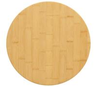Fangmaliuyun Plateau de table rond en bambou laqué 50 x 1,5 cm - Plan de travail moderne pour cuisine, table basse, table de jardin, balcon - Design robuste