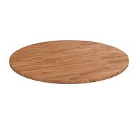 Fangmaliuyun Plateau de table rond en chêne massif - 90 cm - Diamètre : 1,5 cm - Design rustique - Surface traitée - Table basse, salle à manger, cuisine, café, restaurant - Pour salon, salle à manger