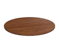 Fangmaliuyun Plateau de table rond en chêne massif marron foncé Ø 80 cm x 1,5 cm Plateau en bois robuste pour table basse, cuisine, salle à manger, balcon, restaurant