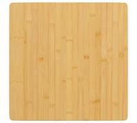 Fangmaliuyun Plateau en bambou 60 x 60 x 4 cm, laqué, table basse, table de cuisine ou bistro, bords arrondis, montable