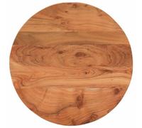Fangmaliuyun Plateau rond en bois d'acacia non traité, 50 x 3,8 cm, table de bar, table d'appoint, bureau, salon, cuisine, jardin, balcon