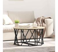 Fangmaliuyun Table basse 80 x 80 x 42 cm en chêne Sonoma avec cadre en acier Design moderne, robuste et durable, table d'appoint peu encombrante pour salon, canapé et plus encore