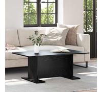 Fangmaliuyun Table basse noire aspect chêne 103,5 x 60 x 40 cm, moderne, robuste et élégante pour salon, bureau et couloir