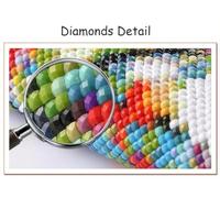 FANGMKJ Kit de Peinture Diamant 5D,BTS,Diamond Painting,Broderie Diamant,Peinture par numéro Painting Diamond Complet Kits De Broderie En Diamant Rond Complet-11.8x15.7inch