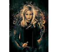 FANGMKJ Kit de Peinture Diamant 5D,Buffy the Vampire Slayer,Diamond Painting,Broderie Diamant,Peinture par numéro Painting Diamond Complet Kits De Broderie En Diamant Rond Complet-11.8x15.7inch