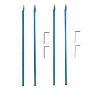 FANGO 4Pcs Bi-Directionnel Type Tige Truss Rod Guitare Acier 9 x 440 mm Bleu