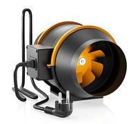 FanGoFast Extracteur d'air 150mm Réglable, 530 m³/h Ventilateur extracteur d'air Silencieux avec IEC EU Plug ent 1,5 m de Cordon d'alimentation EU pour VMC Salle de Bain, Cuisine et Garage