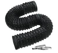 FanGoFast Tuyau d'évacuation d'air - Diamètre : 150 mm - Longueur : 6 m - Flexible - En PVC - Avec 2 colliers de serrage en acier inoxydable - Pour climatisation mobile, sèche-linge, ventilateur